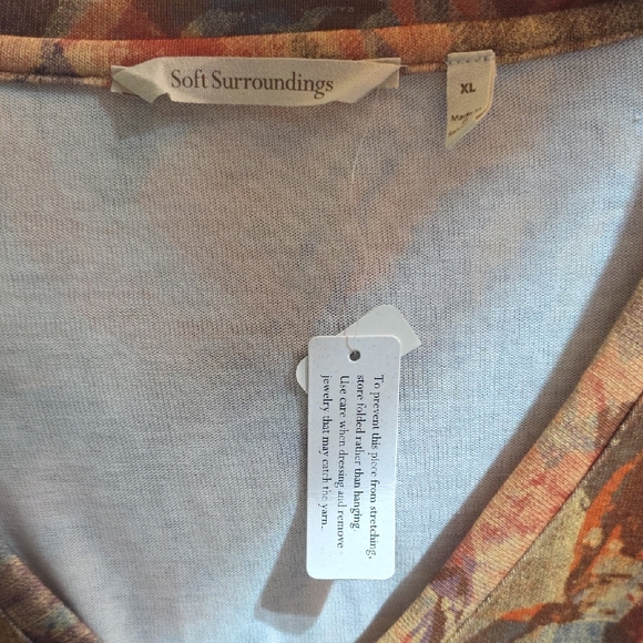 Soft Surroundings Earthy Tones V-Neck Top - Picture 2 of 3